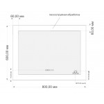 Зеркало Cersanit LED 060 Design Pro 80, с подсветкой, антизапотеванием, часами KN-LU-LED060*80-p-Os