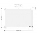 Зеркало Cersanit LED 070 Design Pro 100, с подсветкой, антизапотеванием, часами, функцией приема звонка, Bluetooth KN-LU-LED070*100-p-Os