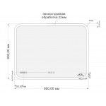 Зеркало Cersanit LED 070 Design Pro 80, с подсветкой, антизапотеванием, часами, функцией приема звонка, Bluetooth KN-LU-LED070*80-p-Os