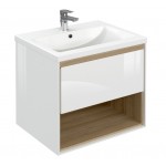 Тумба под умывальник Cersanit Louna 60 белый, светлое дерево SP-SZ-LOU-CO60/Wh