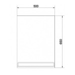 Зеркало Cersanit Smart 50 с полочкой ясень B-LU-SMA Зеркало Cersanit Smart 50 с полочкой ясень B-LU-SMA