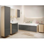 Шкаф-пенал Cersanit Smart универсальный серый светлый ясень SL-SMA/Gr