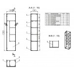 Шкаф-пенал Cersanit Smart универсальный серый светлый ясень SL-SMA/Gr