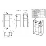 Тумба под умывальник Cersanit Smart 40 белая светлый ясень SU-SMA-CO40/Wh Тумба под умывальник Cersanit Smart 40 белая светлый ясень SU-SMA-CO40/Wh
