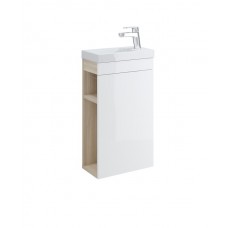 Тумба под умывальник Cersanit Smart 40 белая светлый ясень SU-SMA-CO40/Wh