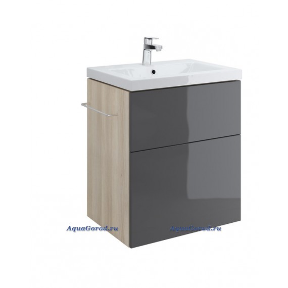 Тумба под умывальник Cersanit Smart 60 серая светлый ясень SU-SMA-CO60/Gr Тумба под умывальник Cersanit Smart 60 серая светлый ясень SU-SMA-CO60/Gr