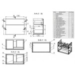 Тумба под умывальник Cersanit Smart 80 серая светлый ясень SU-SMA-CO80/Gr