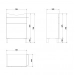 Тумба под умывальник Cersanit Smart 60 белая, светлый ясень SU-SMA-CO60-Wh Тумба под умывальник Cersanit Smart 60 белая, светлый ясень SU-SMA-CO60-Wh