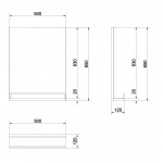 Зеркало Cersanit Smart 50 светлый ясень LU-SMA/y Зеркало Cersanit Smart 50 светлый ясень LU-SMA/y
