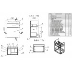 Тумба под умывальник Cersanit Smart 50 серая светлый ясень SU-SMA-CA50/Gr Тумба под умывальник Cersanit Smart 50 серая светлый ясень SU-SMA-CA50/Gr