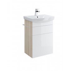 Тумба под умывальник Cersanit Smart 50 белая светлый ясень SU-SMA-CA50/Wh