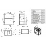 Тумба под умывальник Cersanit Smart 55 белая светлый ясень SU-SMA-CA55/Wh Тумба под умывальник Cersanit Smart 55 белая светлый ясень SU-SMA-CA55/Wh