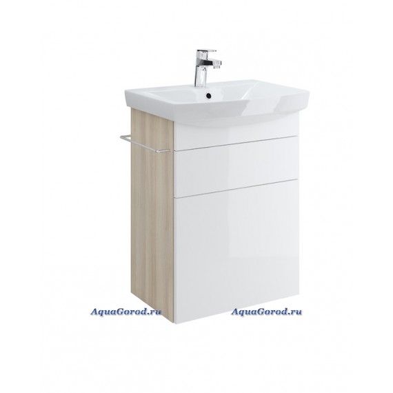 Тумба под умывальник Cersanit Smart 55 белая светлый ясень SU-SMA-CA55/Wh Тумба под умывальник Cersanit Smart 55 белая светлый ясень SU-SMA-CA55/Wh