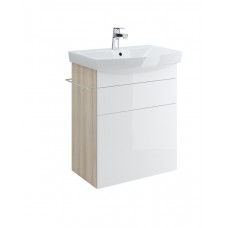 Тумба под умывальник Cersanit Smart 60 белая светлый ясень SU-SMA-CA60/Wh