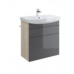 Тумба под умывальник Cersanit Smart 70 серая светлый ясень SU-SMA-CA70/Gr