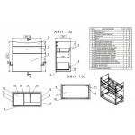 Тумба под умывальник Cersanit Smart 70 белая светлый ясень SU-SMA-CA70/Wh Тумба под умывальник Cersanit Smart 70 белая светлый ясень SU-SMA-CA70/Wh