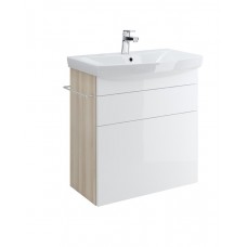 Тумба под умывальник Cersanit Smart 70 белая светлый ясень SU-SMA-CA70/Wh