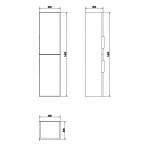 Шкаф-пенал Cersanit Stillo 35 подвесной серый хром SL-STL Шкаф-пенал Cersanit Stillo 35 подвесной серый хром SL-STL