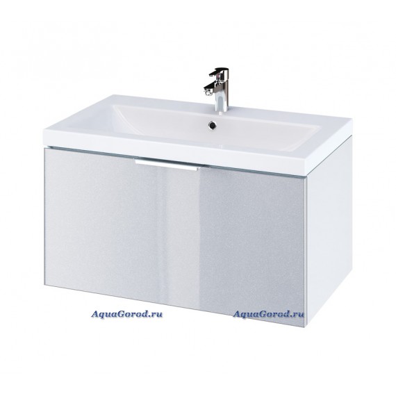 Тумба под умывальник Cersanit Stillo 80 серый хром SZ-STL-CM/AM/ZU80 Тумба под умывальник Cersanit Stillo 80 серый хром SZ-STL-CM/AM/ZU80