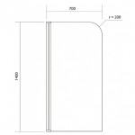 Шторка для ванны Cersanit Easy 140x70, одинарная, стекло прозрачное P-PN-EASY*70-n Шторка для ванны Cersanit Easy 140x70, одинарная, стекло прозрачное P-PN-EASY*70-n