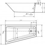 Ванна акриловая Cersanit Crea 160x100 левая, встраиваемая P-WA-CREA*160-LNL
