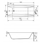 Ванна акриловая Cersanit Virgo 180x80 WP-VIRGO*180