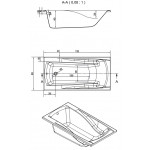 Ванна акриловая Cersanit Zen 170x85 белая