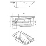 Ванна акриловая Cersanit Zen 180x85 P-WP-ZEN*180NL Ванна акриловая Cersanit Zen 180x85 P-WP-ZEN*180NL