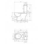 Унитаз-компакт Della Globus Super Plus джаз черный DE31109001410