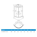Душевая кабина Erlit Comfort ER3508TP-C4 с крышей тонированное стекло 80x80x215 Душевая кабина Erlit Comfort ER3508TP-C4 с крышей тонированное стекло 80x80x215