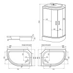 Душевая кабина Erlit Comfort ER351226R-C4-RUS с крышей тонированное стекло 120x80x226 правая