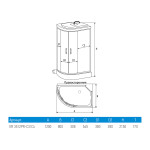 Душевая кабина Erlit Comfort ER3512PR-C3-RUS с крышей матовое стекло 120x80x215 правая