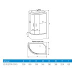 Душевая кабина Erlit Comfort ER3512TPR-C3-RUS с крышей матовое стекло 120x80x215 правая