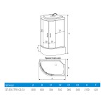 Душевая кабина Erlit Comfort ER3512TPR-C4-RUS с крышей тонированное стекло 120x80x215 правая Душевая кабина Erlit Comfort ER3512TPR-C4-RUS с крышей тонированное стекло 120x80x215 правая