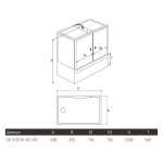 Душевой бокс Erlit SYDney SYD150-W1 с крышей прозрачное стекло 148x82x220 Душевой бокс Erlit SYDney SYD150-W1 с крышей прозрачное стекло 148x82x220
