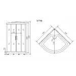 Душевая кабина Timo Lux T-7701 100х100х225