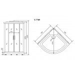 Душевая кабина Timo Lux T-7709 90х90х220
