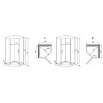 Душевая кабина Timo Premium Elta H-312 L 90х90х220