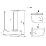 Душевая кабина Timo Standart T-1110 R 110х85х220