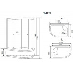 Душевая кабина Timo Standart T-1120 L 120х85х220