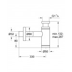 Сифон для раковины Grohe 1 1/4 дюйма, хром 28912000