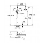 Смеситель Grohe Allure для ванны напольный 32754002