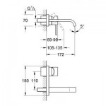 Смеситель Grohe Allure для раковины на 2 отверстия верхняя часть 19309000