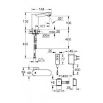 Смеситель для раковины Grohe Eurosmart Cosmopolitan E инфракрасный, хром, работа от сети 36325001