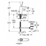 Смеситель Grohe Eurodisc Joy для раковины со сливным гарнитуром M-Size 23427000