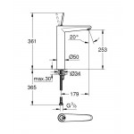 Смеситель Grohe Eurodisc Joy для свободностоящих раковин гладкий корпус XL-Size 23428000