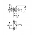 Смеситель Grohe Eurodisc Joy для ванны внешний монтаж 23431000