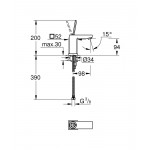 Смеситель Grohe Eurocube Joy для раковины гладкий корпус размер S 23656000