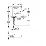 Смеситель для раковины Grohe Eurosmart Cosmopolitan E инфракрасный, L-SIZE, хром, работа от сети 36421000