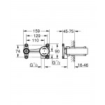 Смеситель Grohe двухвентильный встраиваемый 1/2" 23571000